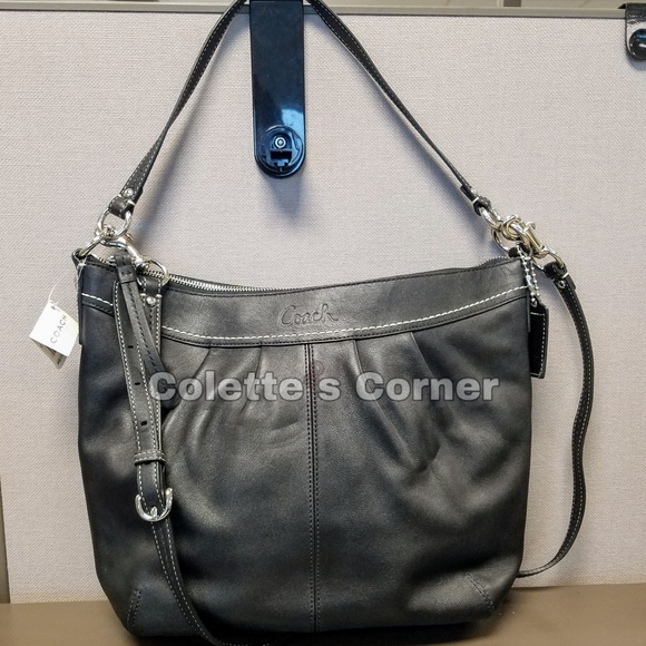 Coach Black Soho Pleated Leather Convertible Crossbody or Shoulder Bag - Picture 2 of 8